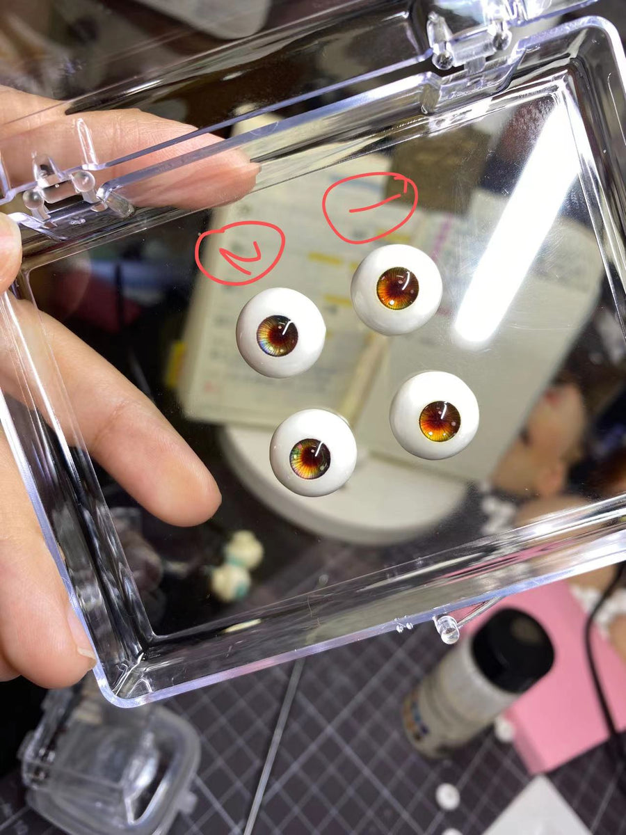 14/6 mm Doll eyes (1/3 scale) - 'Kaleidoscope' – Nakana Workshop